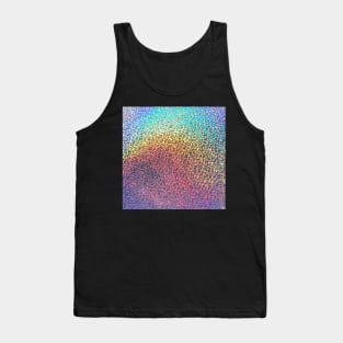 Rainbow Sparkle Faux Holographic Effect Tank Top